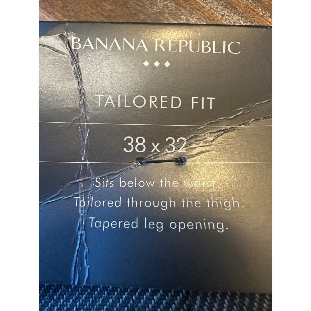 Banana Republic Mens Tailored Fit Dress Pants 38x32 Charcoal Grey Tapered Leg - Picture 2 of 7